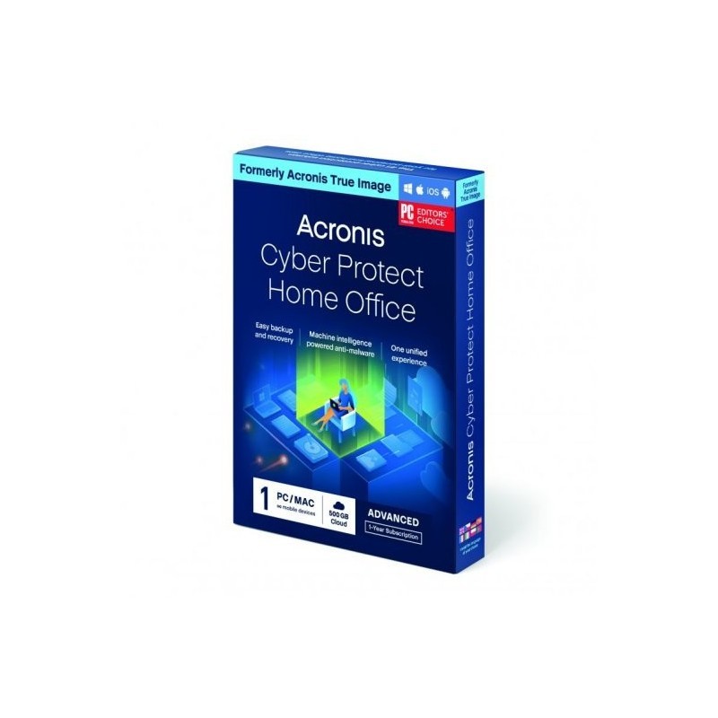 Acronis Cyber Protect Home Office Advanced para PC/MAC + 250 Gb de almacenamiento en la nube - 1 año
