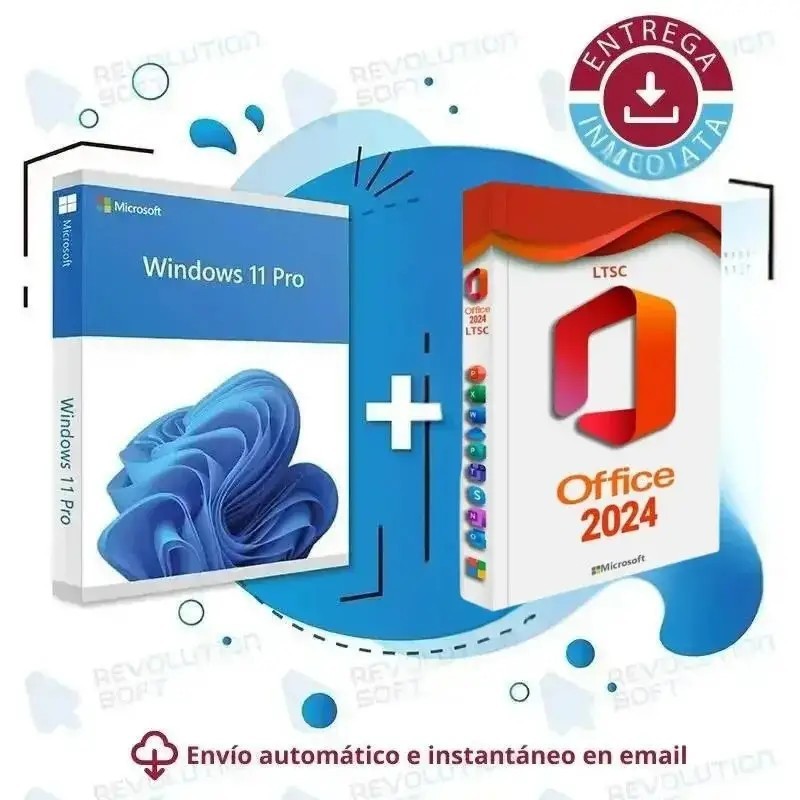 Windows 11 PRO + Office 2024 PRO PLUS para 1 PC