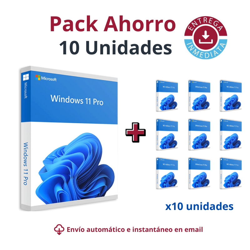 PACK 10 Licencias de WINDOWS 11 PRO